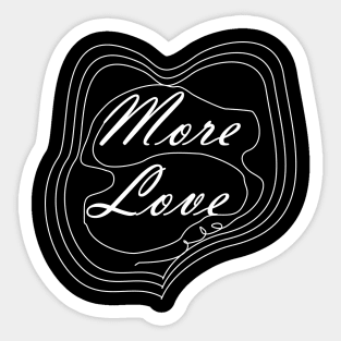 more love with art heart Sticker